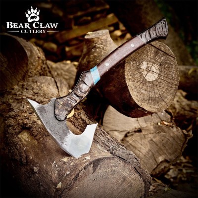 Handmade Forged Bushcraft Camping Axe | Durable High Carbon Steel