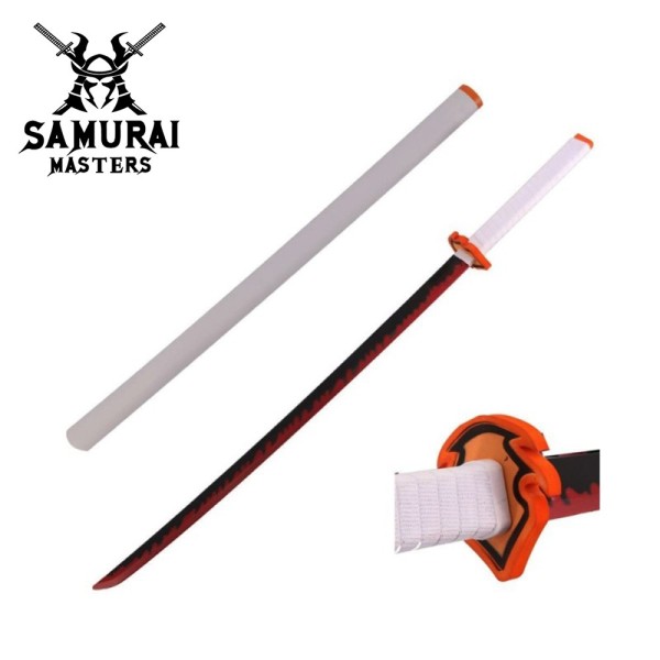 Foam Cosplay Anime Hashria Kyojuro Fire Sword with Scabbard