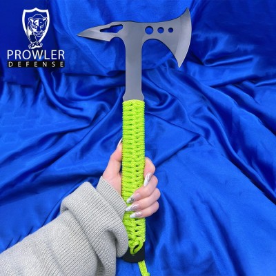 Survival-Tomahawk Throwing Axe with Cord Wrapped Handle - Outdoor Tool