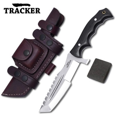 Handmade D2 Steel Tracker Hunting Knife with G10 Handle