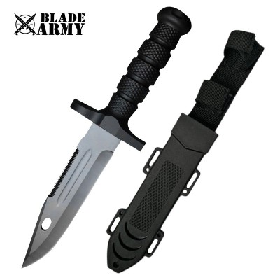 Ultimate Tactical Survival Knife with Rubber Handle & ABS Sheath