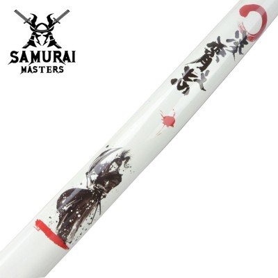 3-Piece White Dragon Samurai Katana Sword Set with Stand