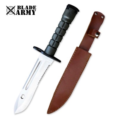 Military Tactical Fixed Blade Rambo Knife with Vinyl Sheath