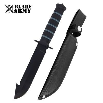 Tactical Fixed Blade Survival Knife with Gut Hook and Glass Breaker