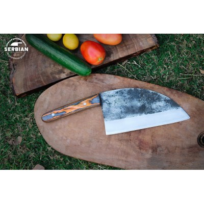 Heavy-Duty Carbon Steel Cleaver Chef Knife