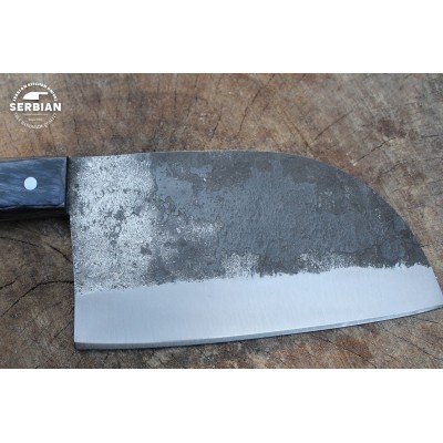 Premium Carbon Steel Chef Knife with Black Wood Handle