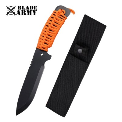 Tactical Full Tang Survival Hunting Knife with Nylon Sheath