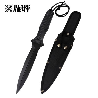 Tactical Full Tang Double Edge Boot Knife | Durable Survival Knife