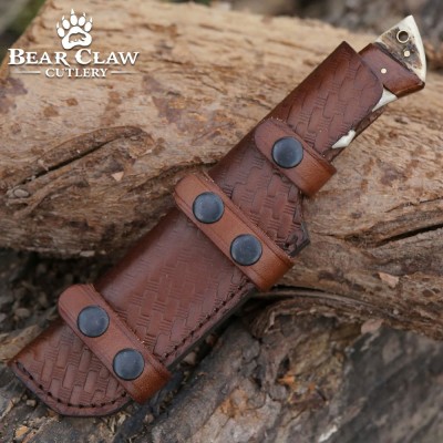 Sentinel Gut Hook Knife | Damascus Steel & Exotic Handle