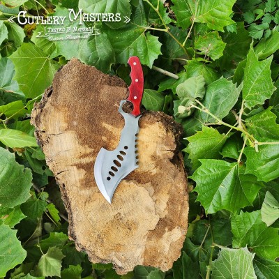 Adventure-Ready Wood Razor Edge Tool with Premium Leather Sheath