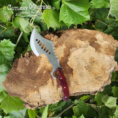 Adventure-Ready Wood Razor Edge Tool with Premium Leather Sheath