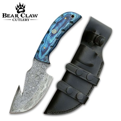 Hand-Forged Damascus Hunting Knife with Pakkawood Handle