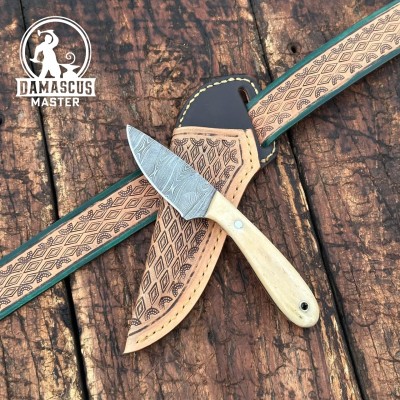 Dakota Damascus Skinner Knife – Hand-Forged & Premium Quality