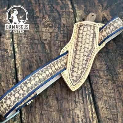 Desert Moon Damascus Skinner Knife – Precision & Elegance Combined