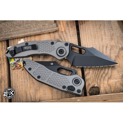 Microtech Stitch Automatic Knife Natural Clear – 3.75” Serrated