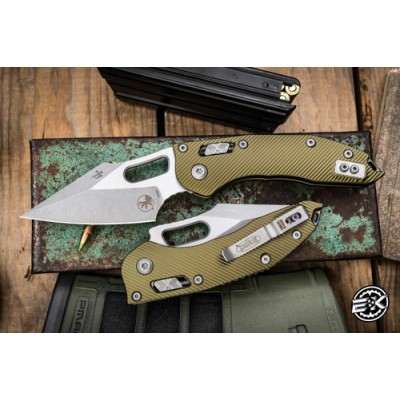 Microtech Stitch Ram-Lok OD Green – 3.75” Apocalyptic Blade