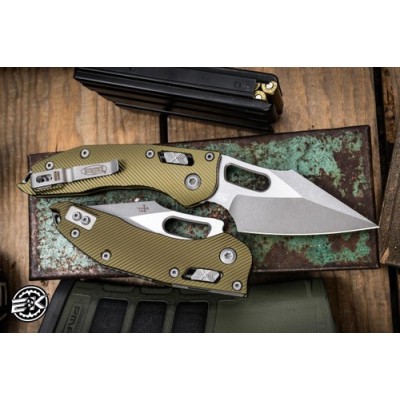 Microtech Stitch Ram-Lok OD Green – 3.75” Apocalyptic Blade