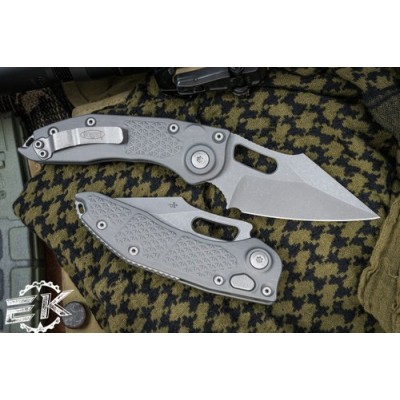 Microtech Stitch Automatic Knife – 3.75" Stonewash Apocalyptic