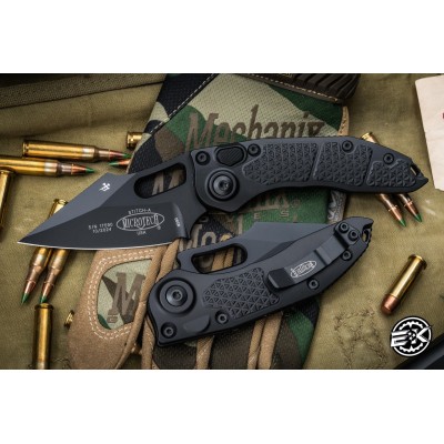 Microtech Stitch Automatic Knife – 3.75" M390 Black Blade