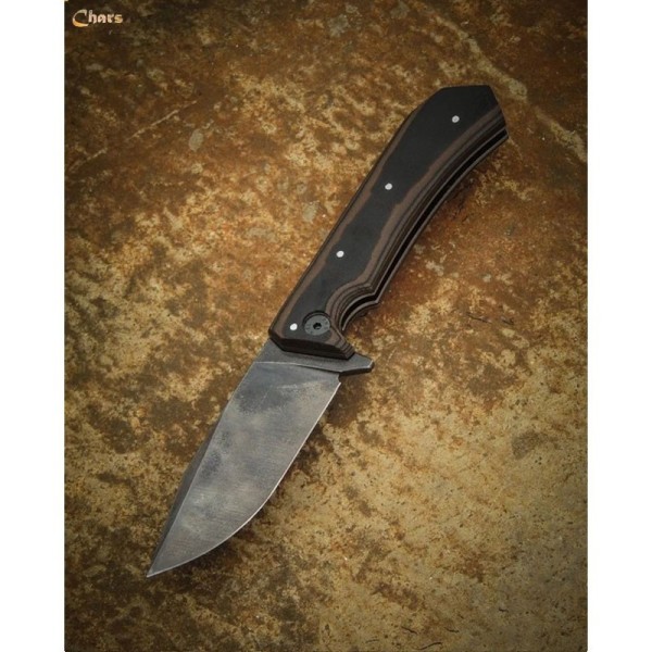 Premium Linear Safety Knife - 1095 Steel with Brown Micarta Handle