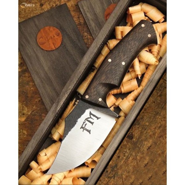 Handmade Short Bowie Knife | 5160 Steel & Samanwood Handle