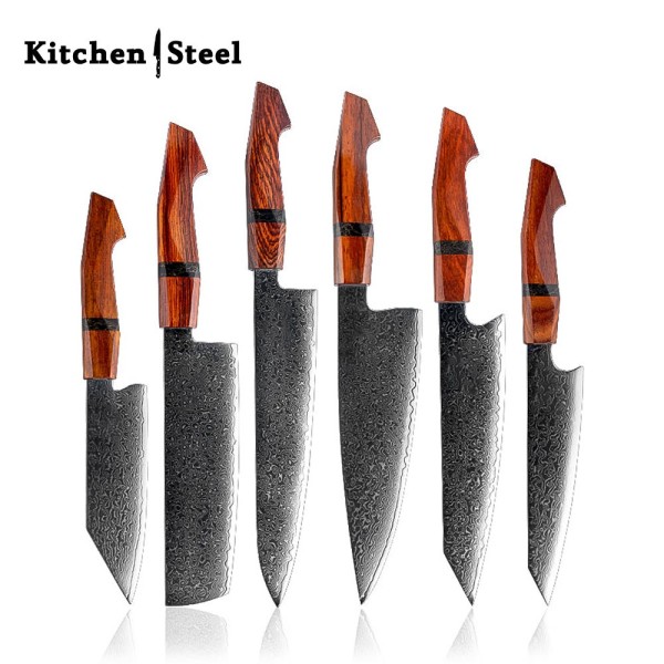 Infinity Japanese Pro Chef Knife Set with Exotic Sandal Wood & Resin Handle