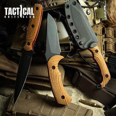 Pin-Up Mullet Fixed Blade Tactical Knife – M4 Steel & Micarta Handle