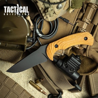 Pin-Up Mullet Fixed Blade Tactical Knife – M4 Steel & Micarta Handle