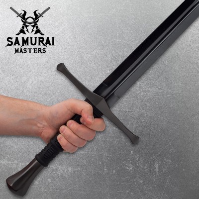 Tactical Midnight Forge Broadsword - Carbon Steel Blade, Sleek Design