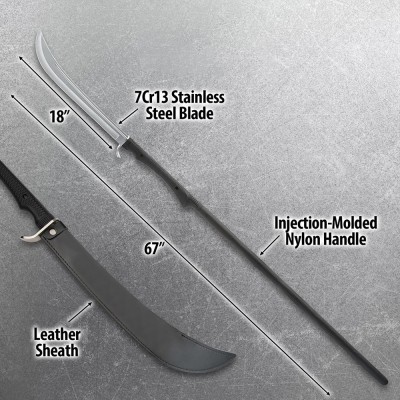 Tactical Naginata - Stainless Steel Blade & Secure Grip