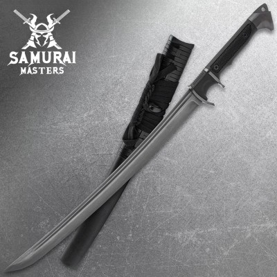 Modern Damascus Wakizashi – Tactical Sub-Hilt Blade