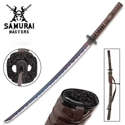 Kraken Katana – Legendary Steel Blade & Leather Scabbard