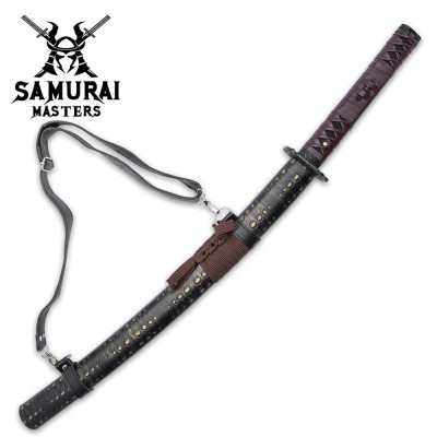 Kraken Wakizashi – Leather-Wrapped Handle & Custom Scabbard