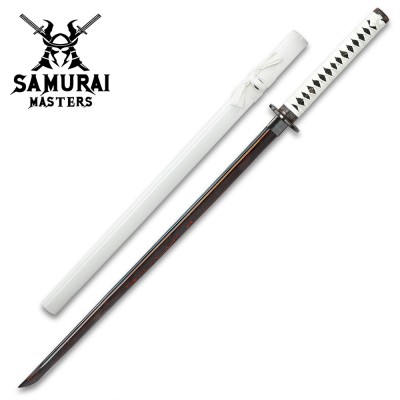 White Knight Black Damascus Sword – Hand-Forged Elegance