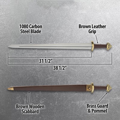 Viking Sword – Carbon Steel Blade, Historic Design