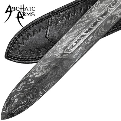 Firestorm Damascus Steel Medieval Sword – Full Tang & Sheath