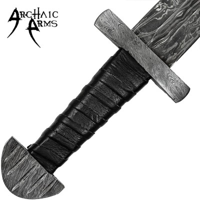 Firestorm Damascus Steel Medieval Sword – Full Tang & Sheath