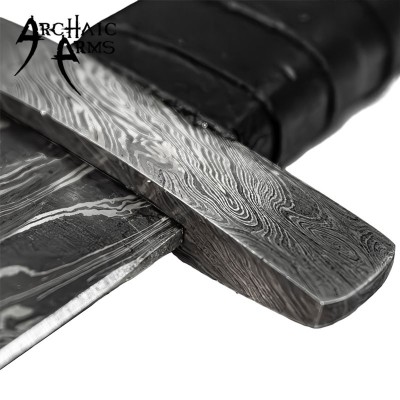 Firestorm Damascus Steel Medieval Sword – Full Tang & Sheath