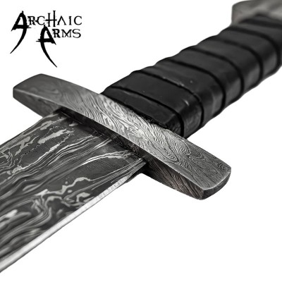 Firestorm Damascus Steel Medieval Sword – Full Tang & Sheath