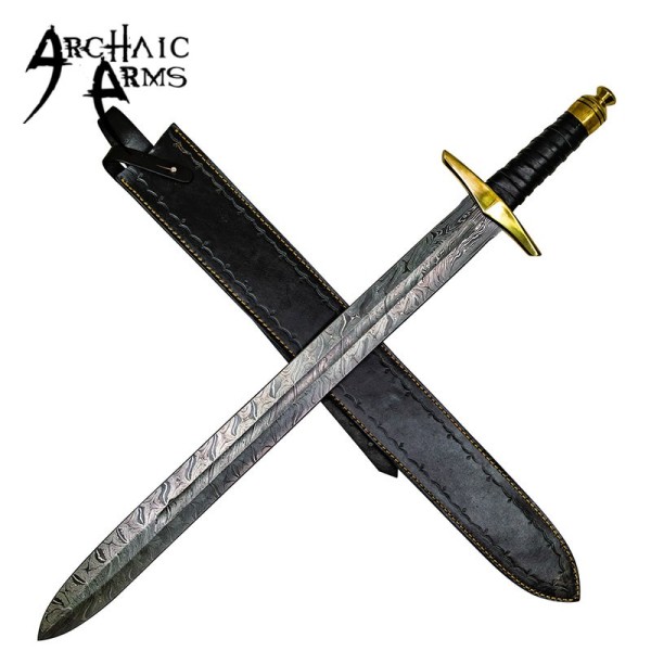 Hand-Forged Twist Damascus Steel Medieval Inspired Historical Replica Sword