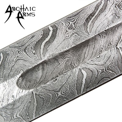 Hand-Forged Twist Damascus Steel Medieval Sword with Brass Guard