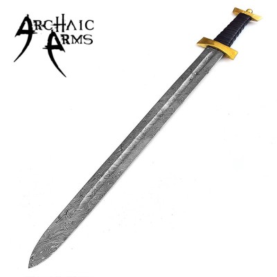 Ancient Roman Spatha Damascus Steel Sword – Historical Replica