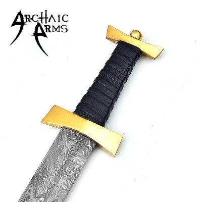 Ancient Roman Spatha Damascus Steel Sword – Historical Replica