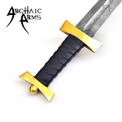 Ancient Roman Spatha Damascus Steel Sword – Historical Replica