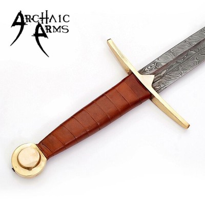 Full Tang Wolfskin Raider Damascus Viking Sword – Battle Ready