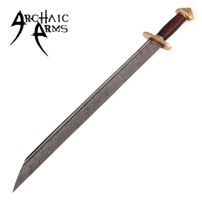 7th Century Damascus Steel Viking Lang Saex Sword – Hand Forged