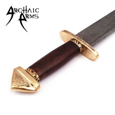 7th Century Damascus Steel Viking Lang Saex Sword – Hand Forged