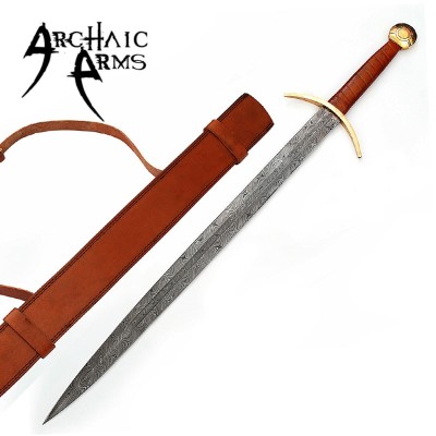 Damascus Blood Frenzy Viking Sword – Battle-Ready & Hand-Forged