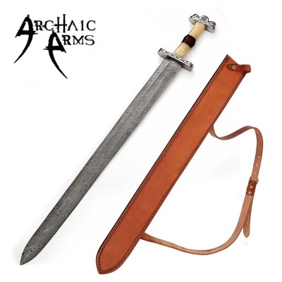 Anglo Saxon No Man’s Land Damascus Battle Sword – Warrior’s Blade