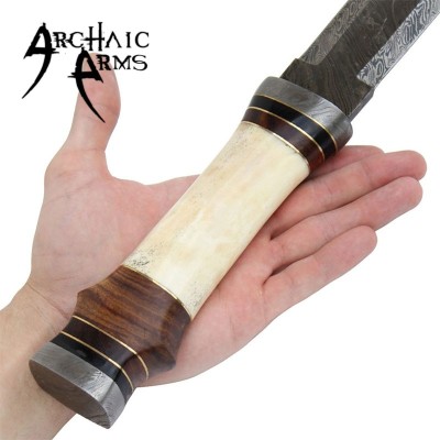 Roman Infantry Horn Damascus Steel Sword – Legionnaire’s Blade